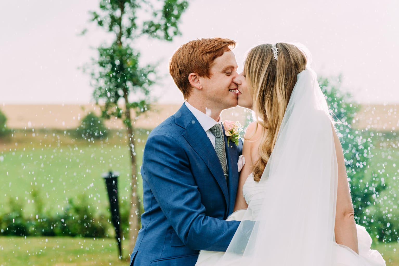 Rainy Cripps Stone Barn Wedding portraits