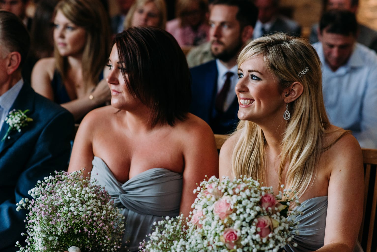 Rainy Cripps Stone Barn Wedding ceremony