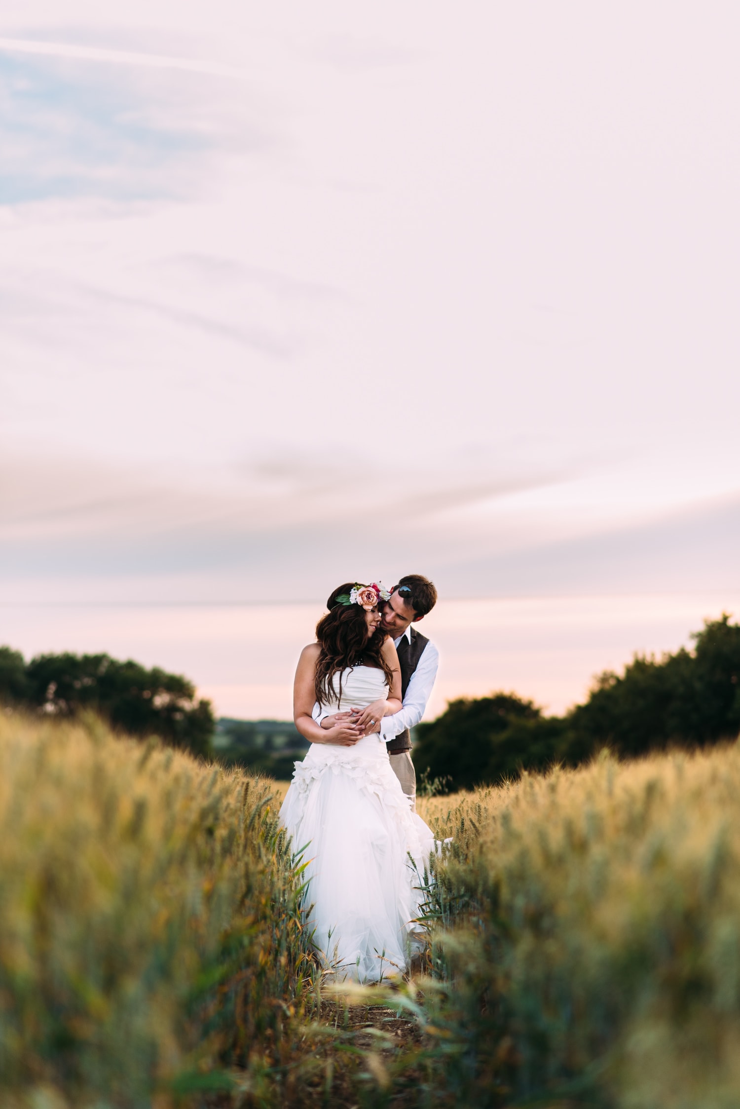 festiival wedding with flower crowns