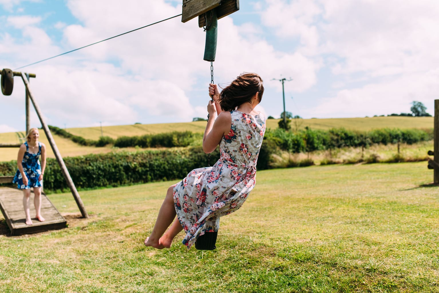 © Anna Pumer Photography wedding zip wire