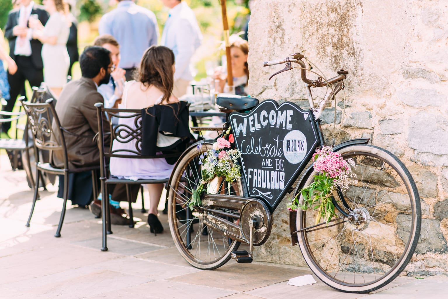 © Anna Pumer Photography wedding bike with sign