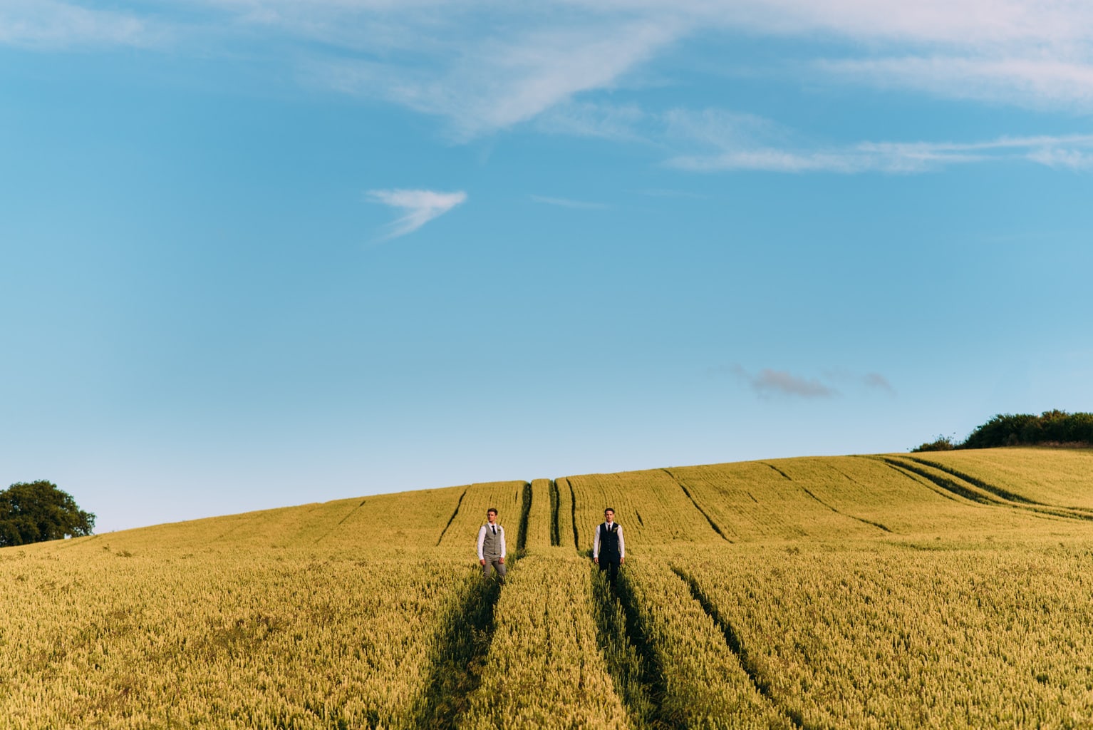 © Anna Pumer Photography wedding portrait in field