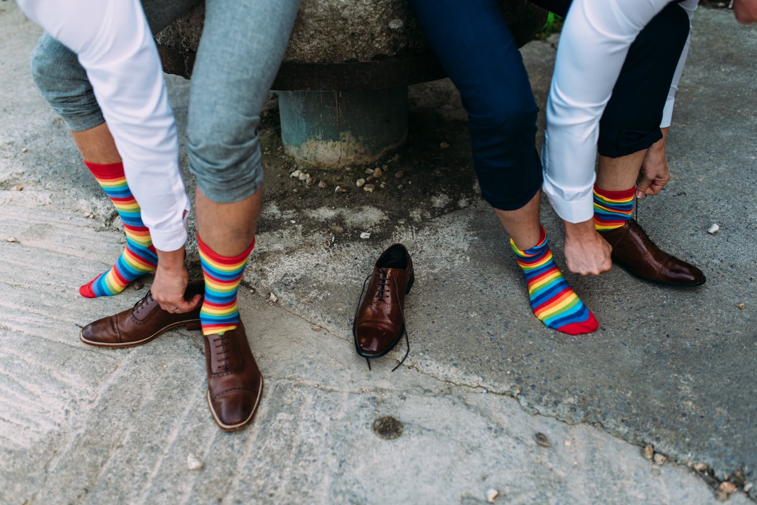 © Anna Pumer Photography wedding rainbow socks
