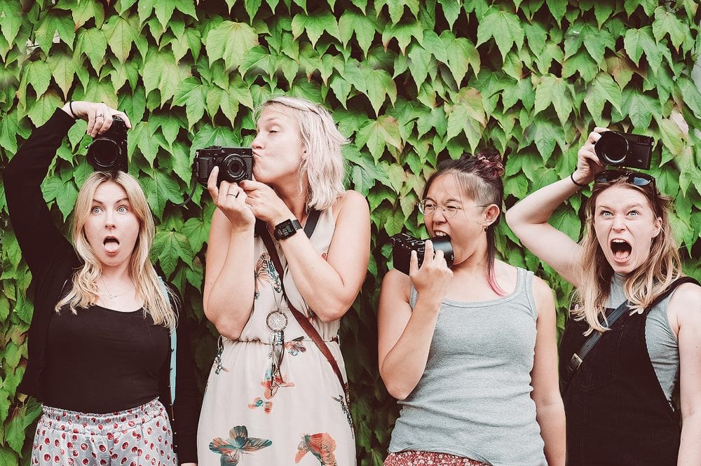 Here we are in Milan being silly! Who took the photo you ask? Nicola, then photoshopped herself in! Can you tell which one she is? Photo by Lemonade Pictures