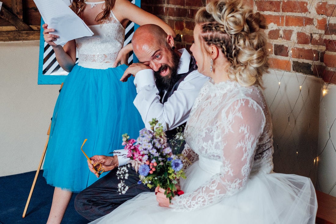 groom crying