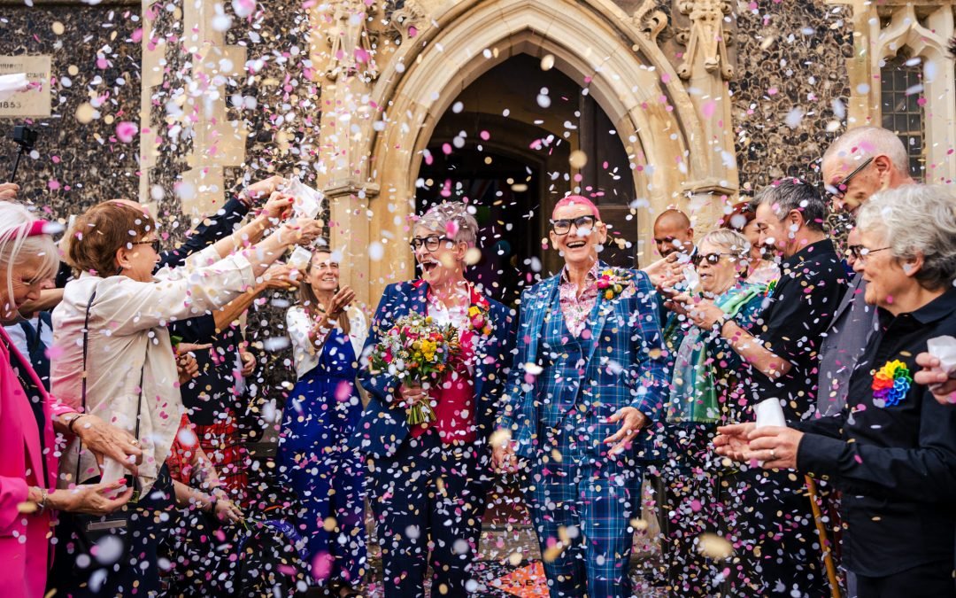 Rainbow Wedding at Fabrica Brighton – Liza and Katy