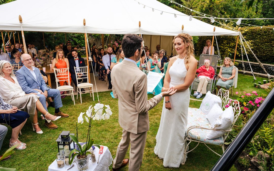 No-waste back garden wedding in Sussex