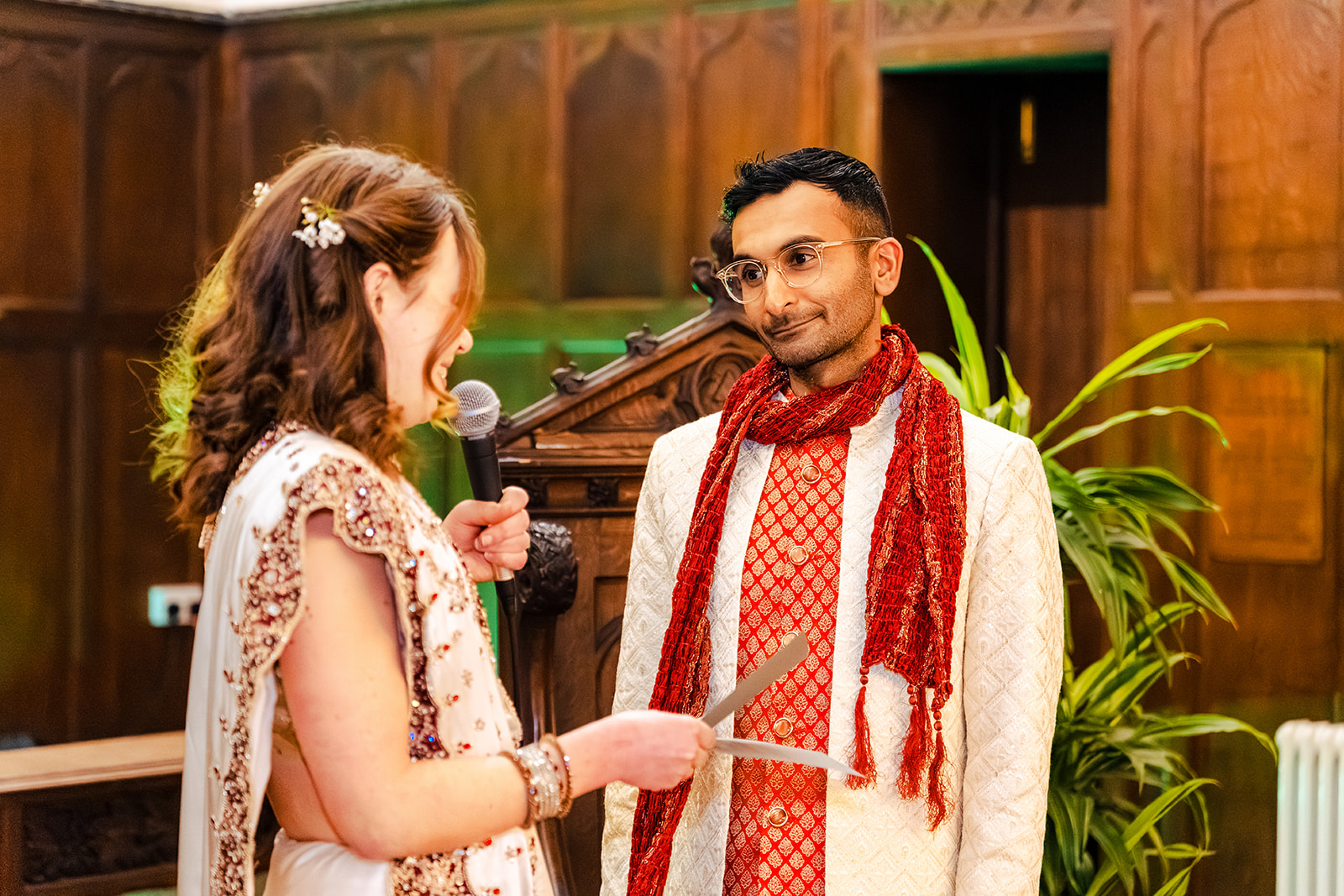 Cat smiling during the ceremony