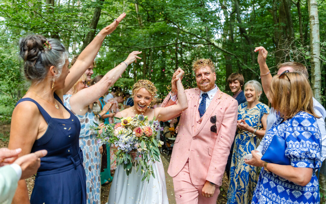 Sunny Wildflower Meadow Hawthbush Farm Wedding