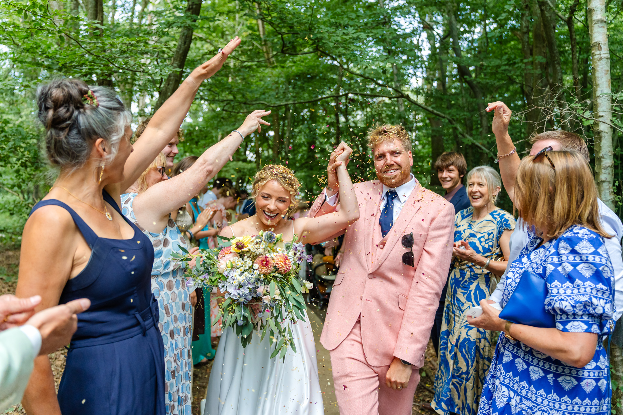 Sunny Wildflower Meadow Hawthbush Farm Wedding