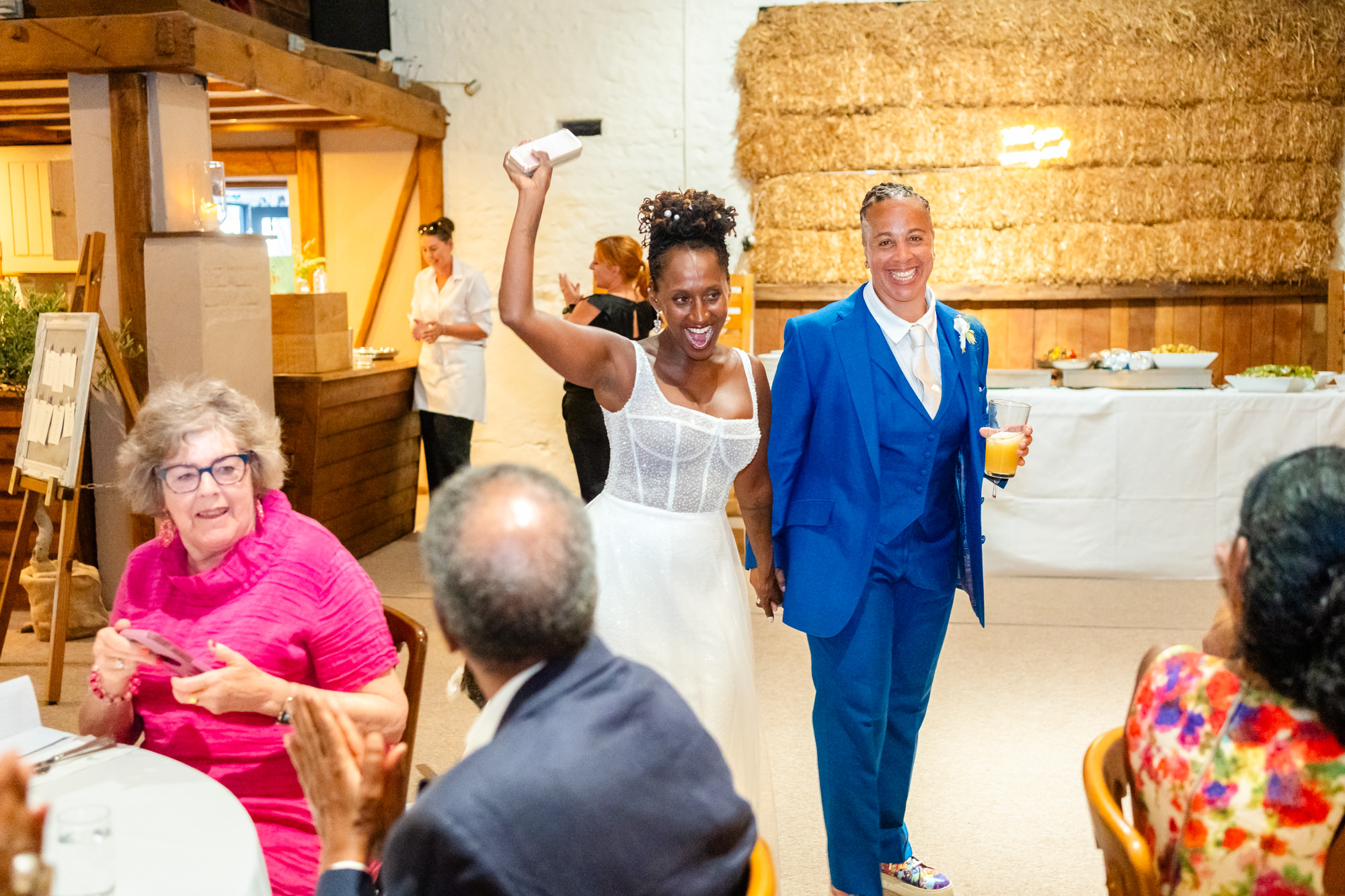 Wedding breakfast in the barn