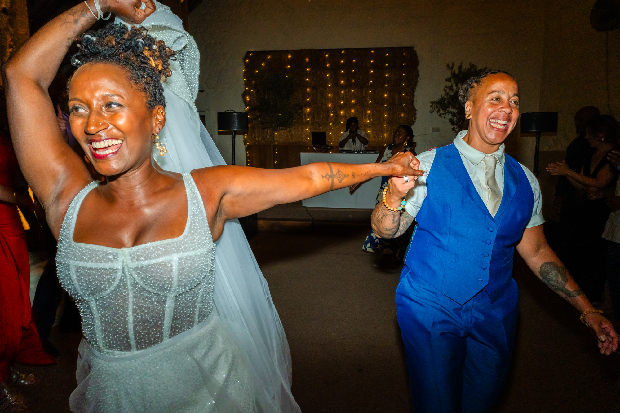 Guests dancing at the evening party